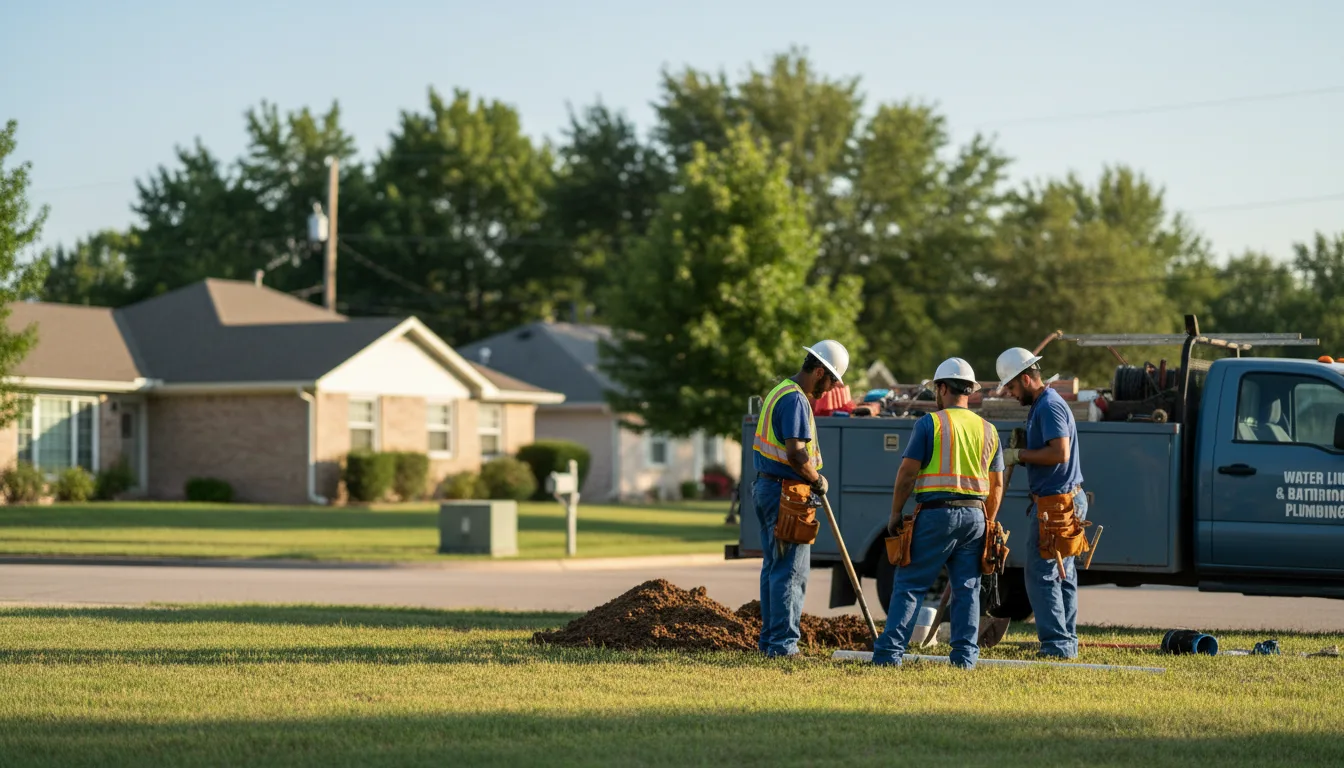 Residential water line and bathroom plumbing service in Whiteland, IN